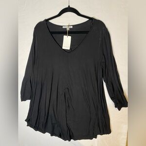 Green Envelope Charcoal Long Sleeve Top